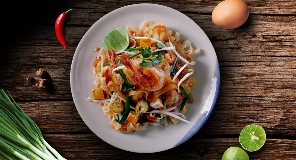 Phad Thai with Prawns Phad Thai with Prawns