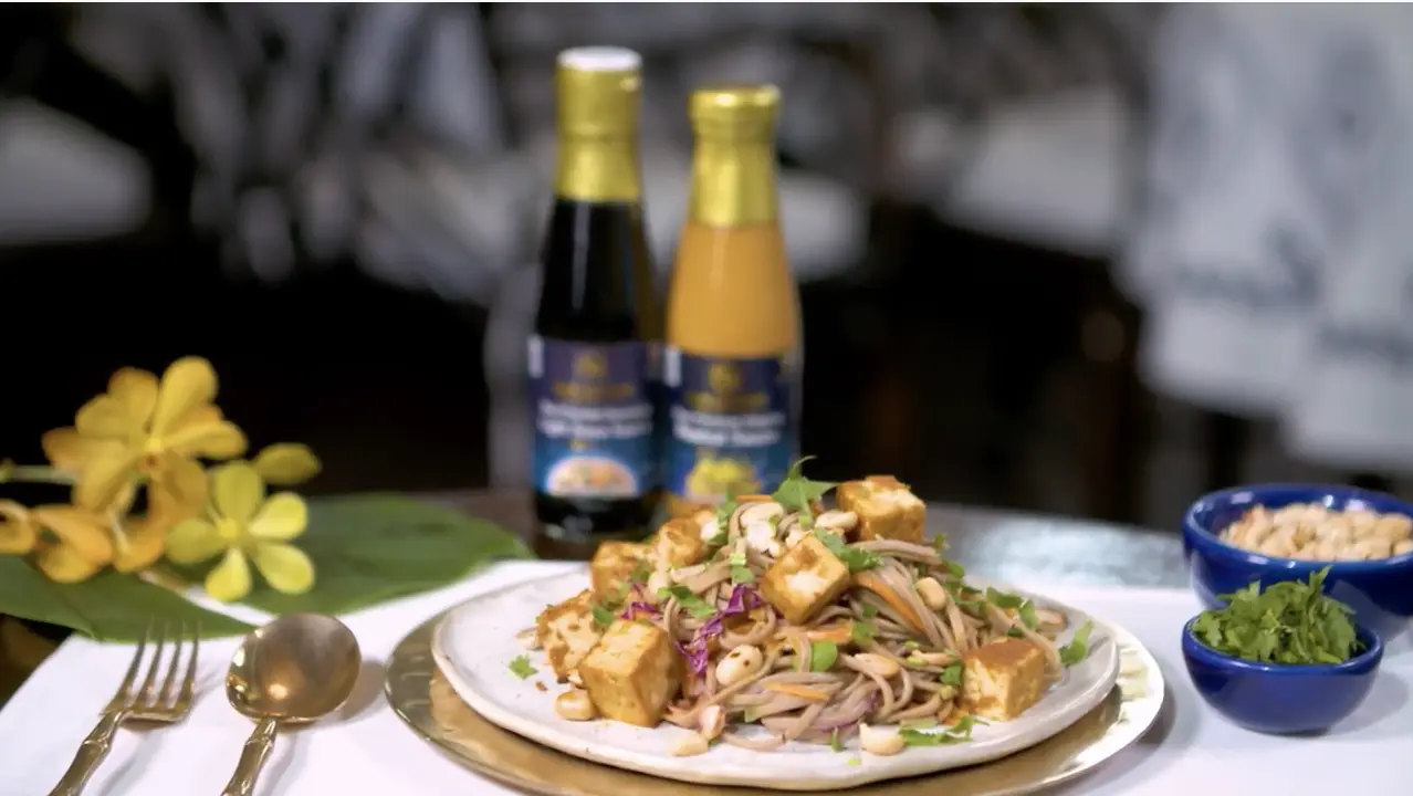 Thai peanut noodle salad
