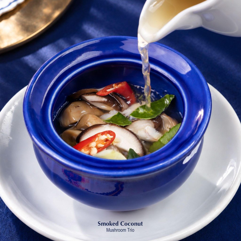 Blue Elephant Smoked Coconut mushroom soup