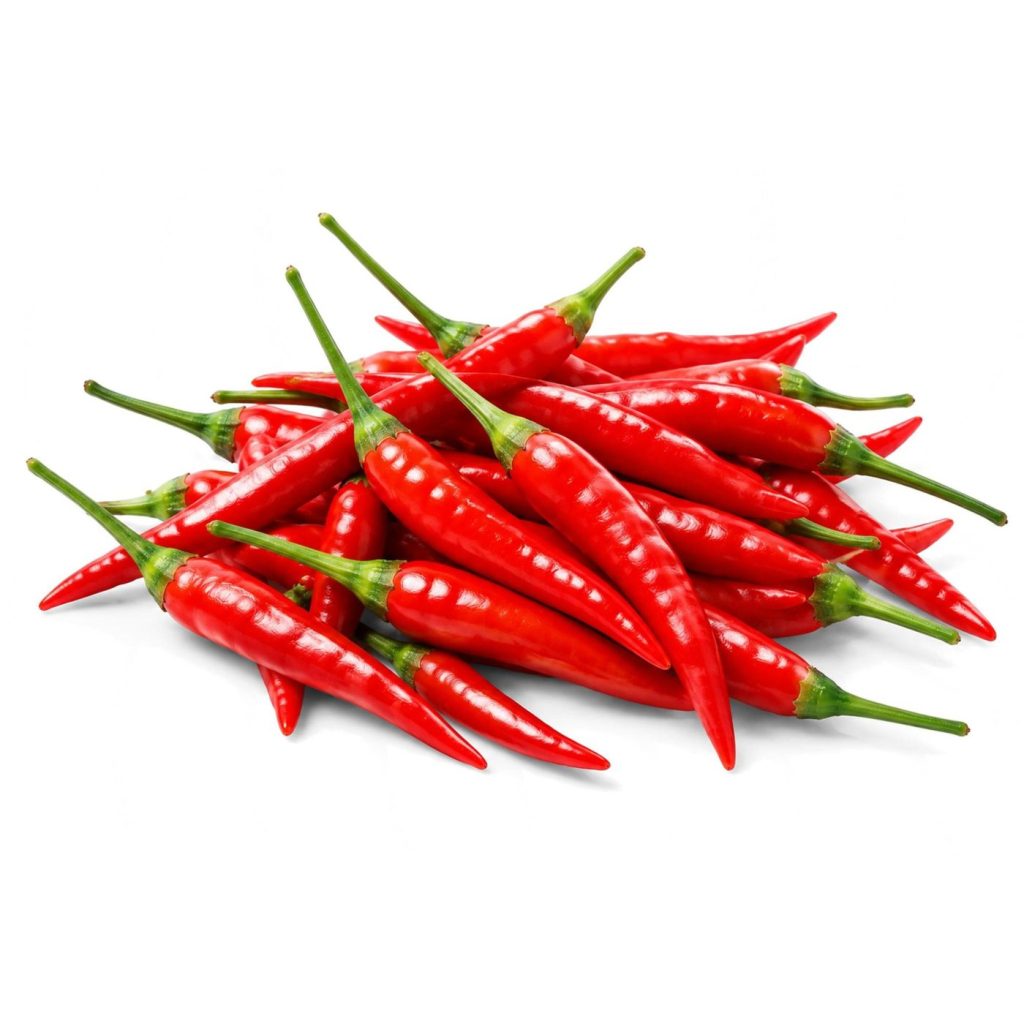 Long red Prik Jinda Thai chillies